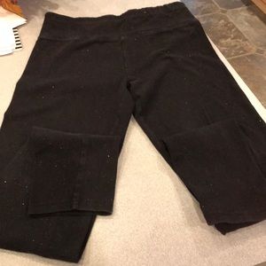 Justice black sparkle leggings size 14